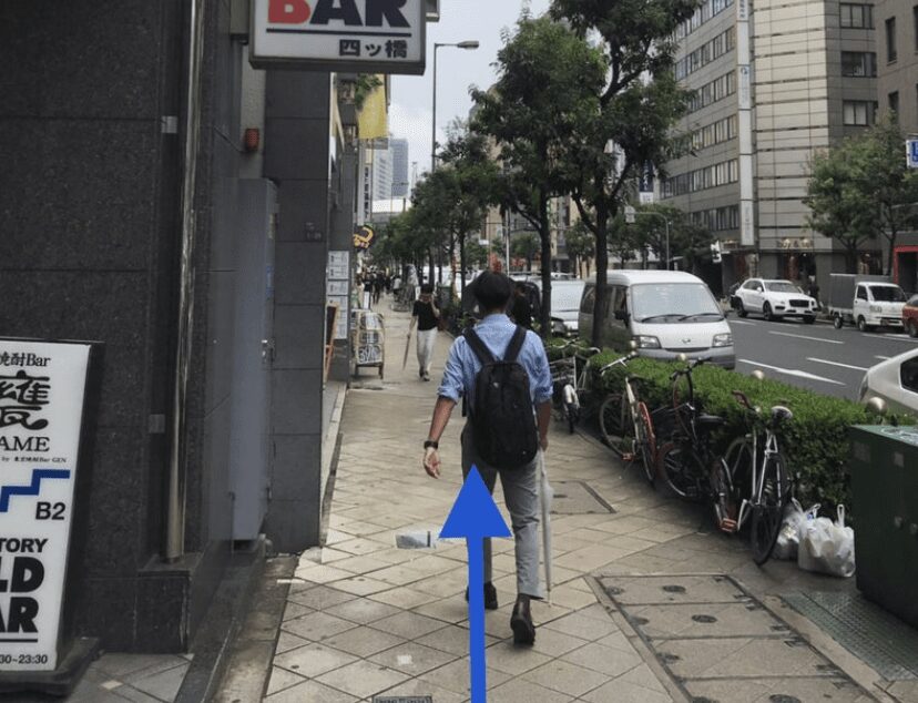 心斎橋スタジオへのアクセス（四ツ橋駅から）