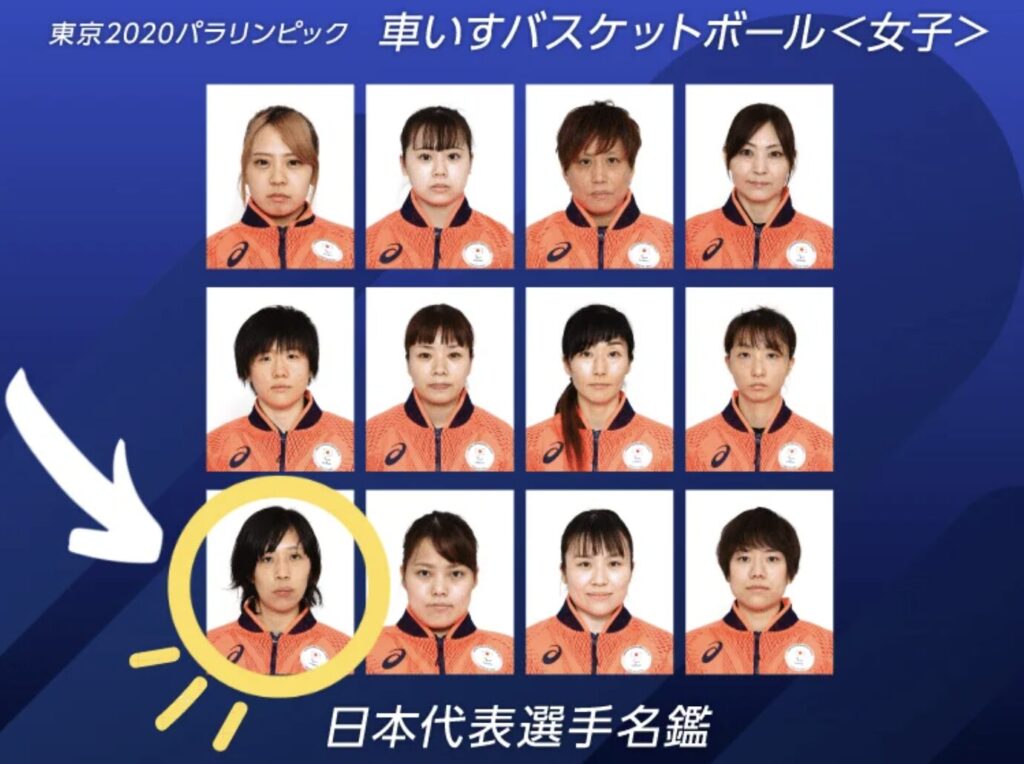 東京2020パラリンピックの車椅子バスケ女子の日本代表選手名鑑の左下に紹介されている北田千尋選手