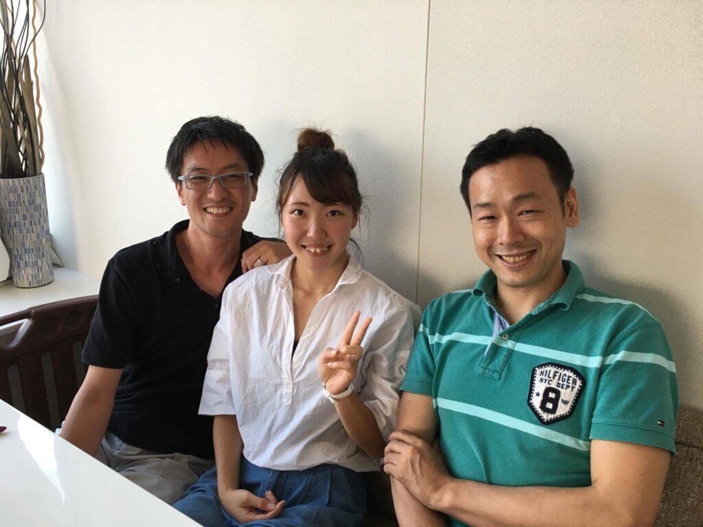 ピラティススタジオBB代表の田沢の自宅に寺田明日香選手が来て、陸上界復帰の話を打ち明けた時の写真