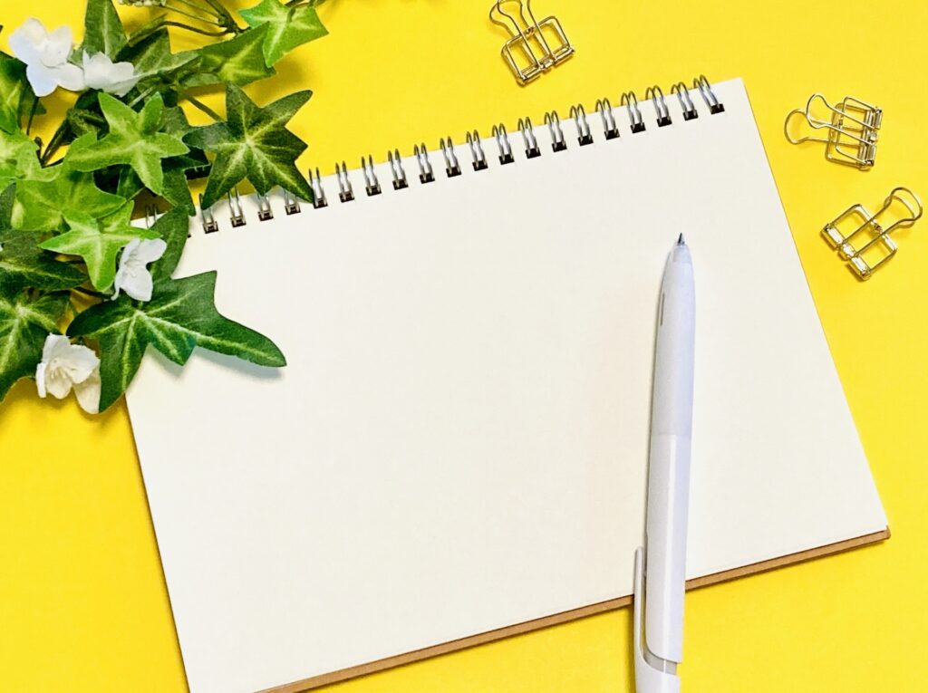 マシンピラティスのレッスンプランを書くためのスケッチブック