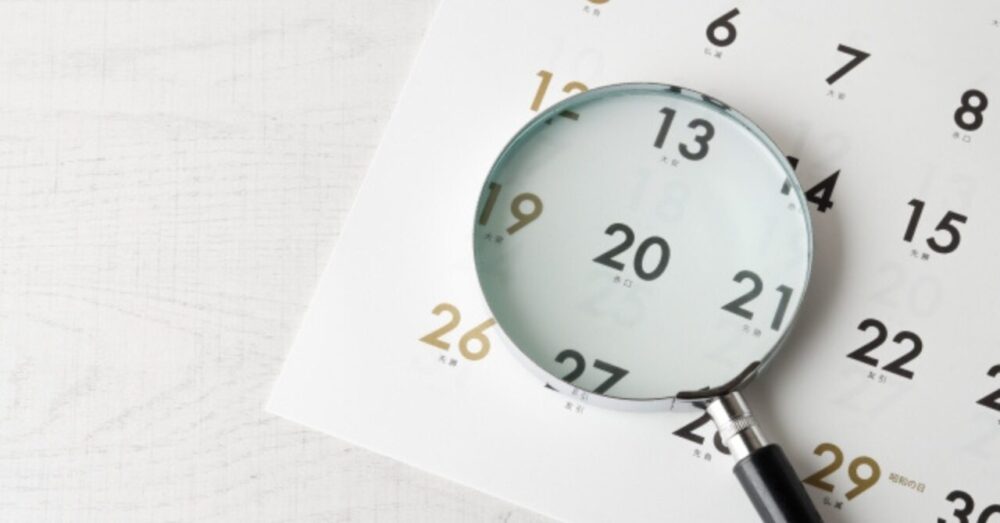 ピラティスの効果が出るまでの期間を示すカレンダー